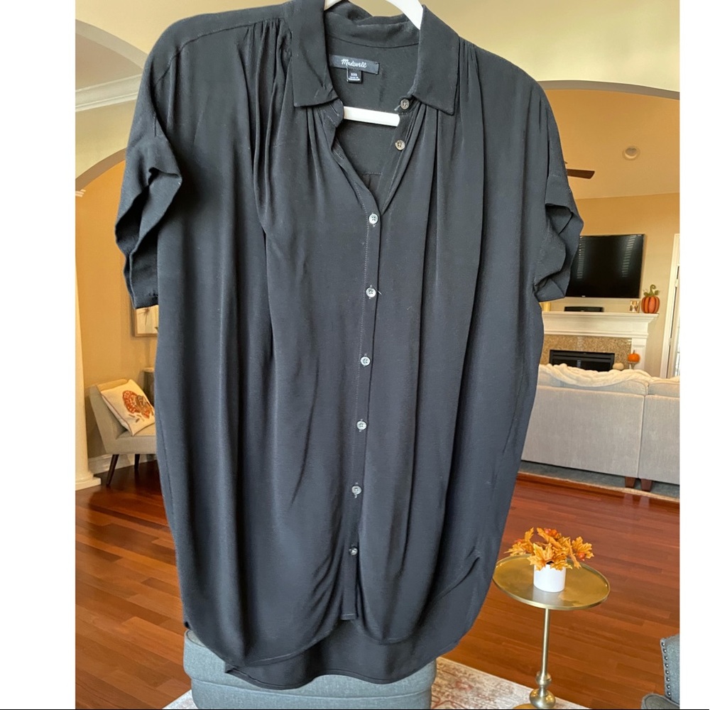 Madewell Central Shirt in Black size XXS